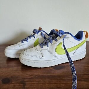 Nike Court Borough Low 2 SE Basketball Shoes Youth Boy Girl 4Y Blue Green Retro